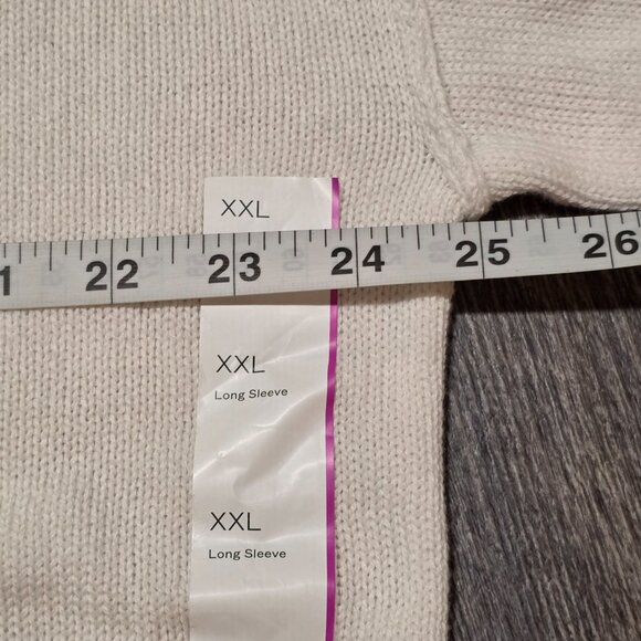 Wild Fable Star Knit Sweater Womens S M L XL XXL NWT Ivory Blue Fringe Pullover - Picture 7 of 7